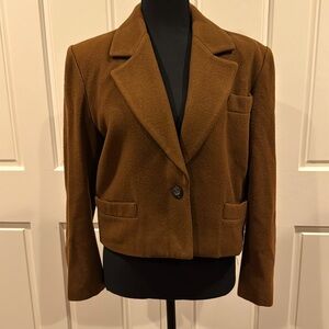 Ports International Cropped Wool/Camelhair jacket - Pristine!